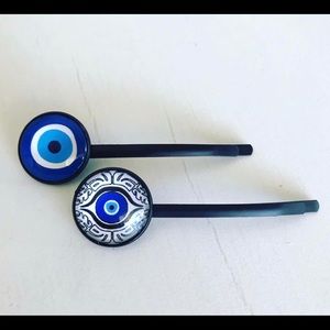 Gorgouse 2pc hand made Evil Eye 🧿 Karma hair clip
